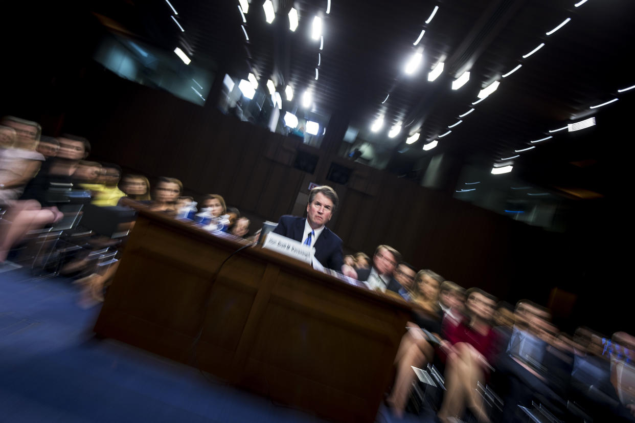 "It’s still too easy to wrap up smarts, sometimes wit, and legal acumen into an unassailable package labeled "character" ― as though no man who could impressively dissect and reinvent legal doctrine could, at the same time, be ogling his clerks, harassing his secretary or abusing his wife." (Congressional Quarterly via Getty Images)