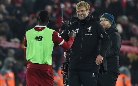 Klopp smiles after Liverpool beat Man City - Credit: Getty Images