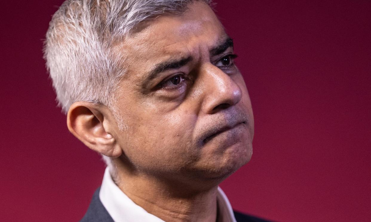 <span>The new first-past-the-post voting system adds to pressure on Sadiq Khan’s campaign for a third term as London mayor.</span><span>Photograph: Andy Hall/The Observer</span>