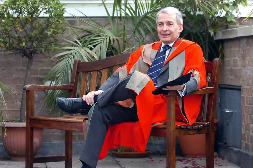 Former Birkenhead MP Frank Field pictured at his degree ceremony from Liverpool University at The Philharmonic Hall in 2006.