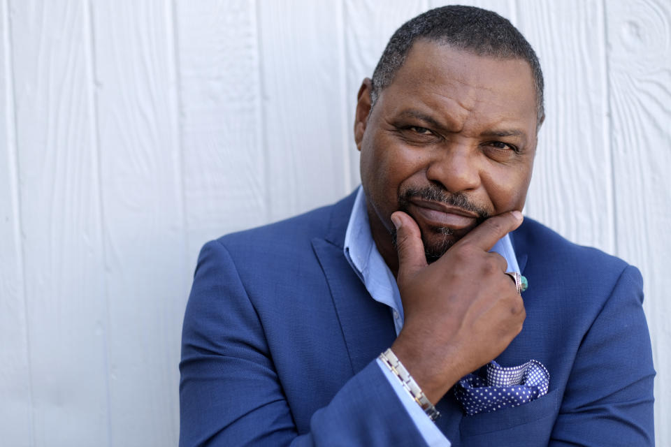 Petri Hawkins Byrd, bailiff on the reality court television program "Judge Judy," poses for portrait, Friday, Sept. 25, 2020, in Los Angeles. (AP Photo/Chris Pizzello)