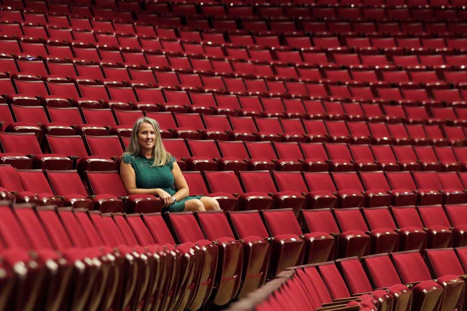 Margo Ohlson, director of operations at E.J. Thomas Performing Arts Hall, poses for a portrait on Aug. 29 in Akron.