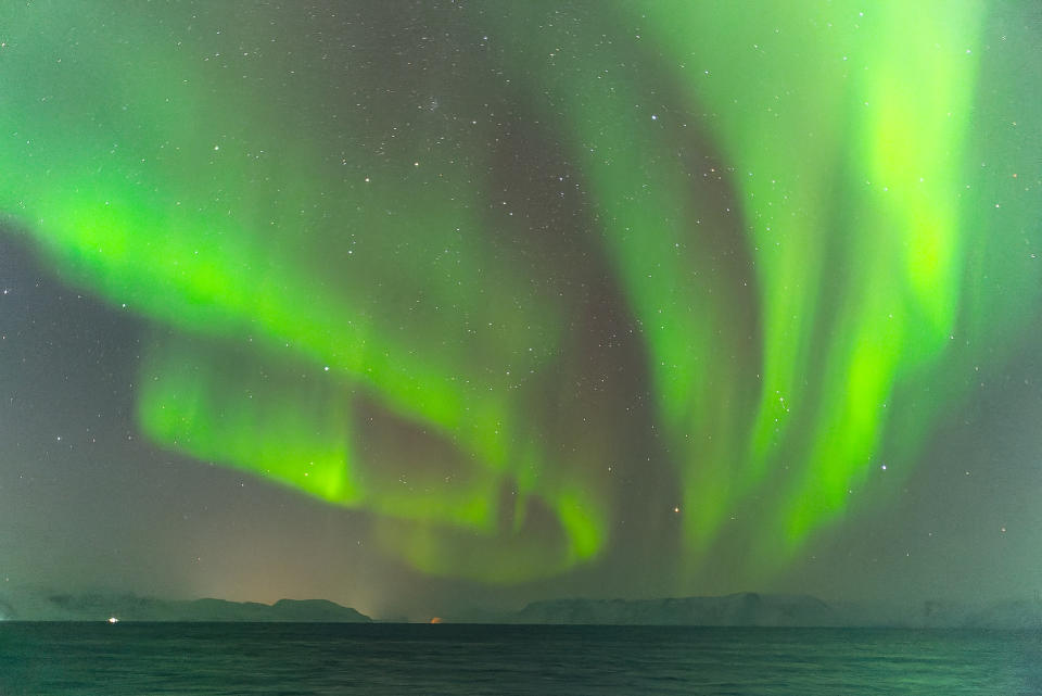 northern lights during the Hurtigruten Astronomy Voyage.