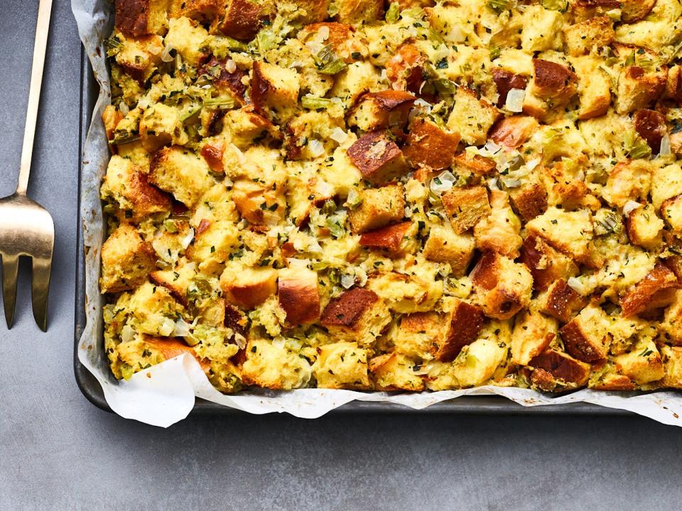 Sweet Onion Challah Stuffing