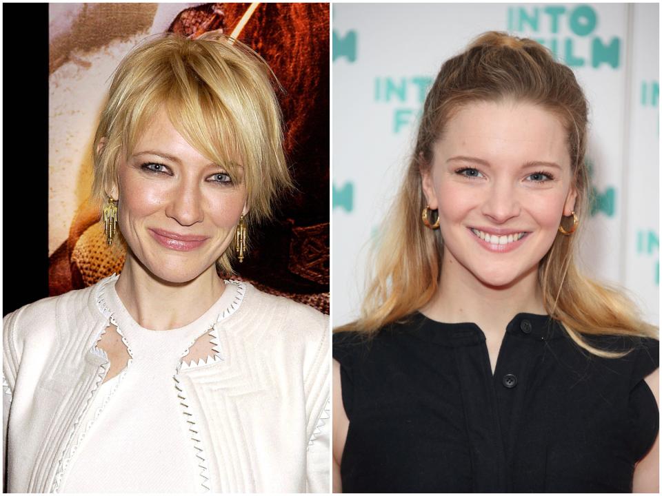 Side by side of Cate Blanchett and Morfydd Clark