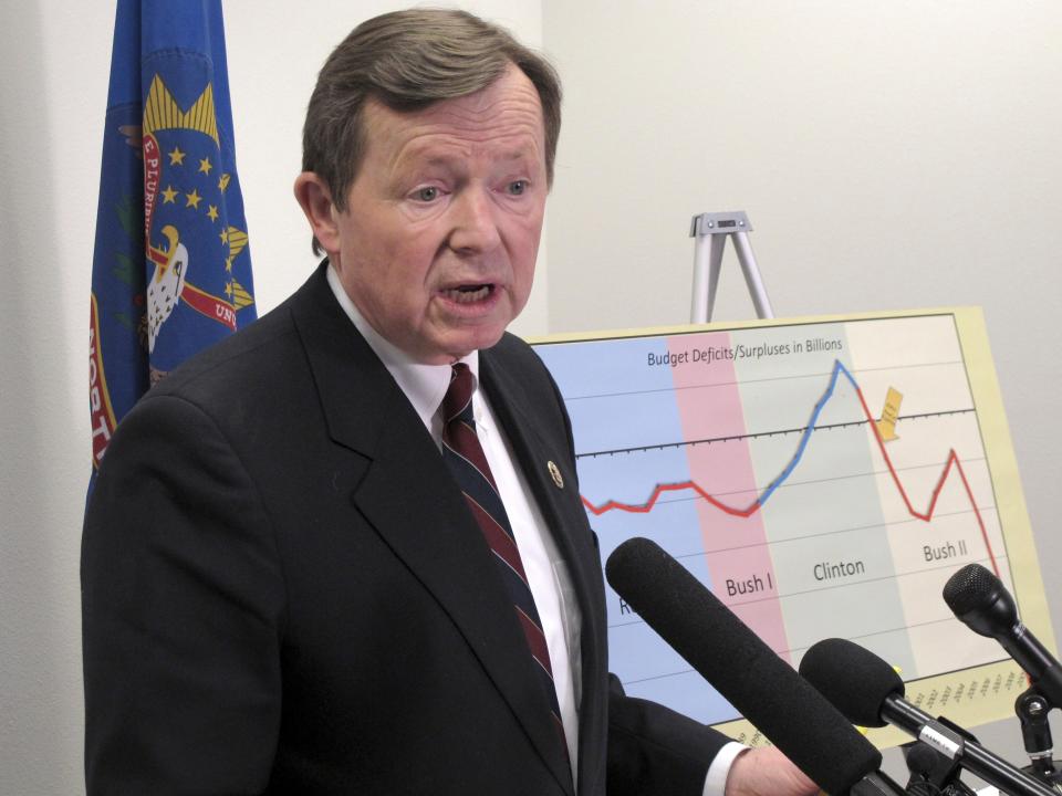 Earl Pomeroy says that when he represented North Dakota in Congress, he got blamed for unpopular legislation, even though he voted against it.