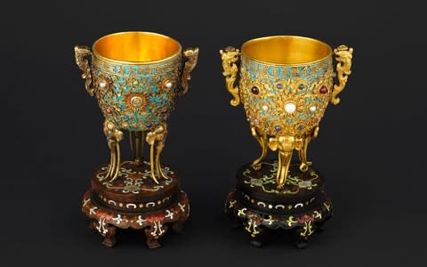 Imperial wine cups on display in the Wallace Collection - Credit: The Wallace Collection