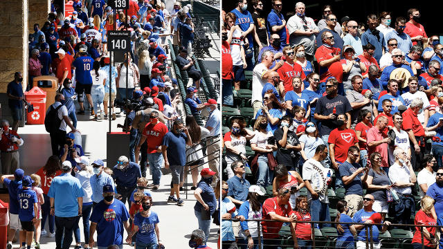 Photo Shows Packed Crowds at Texas Rangers' Opening Game