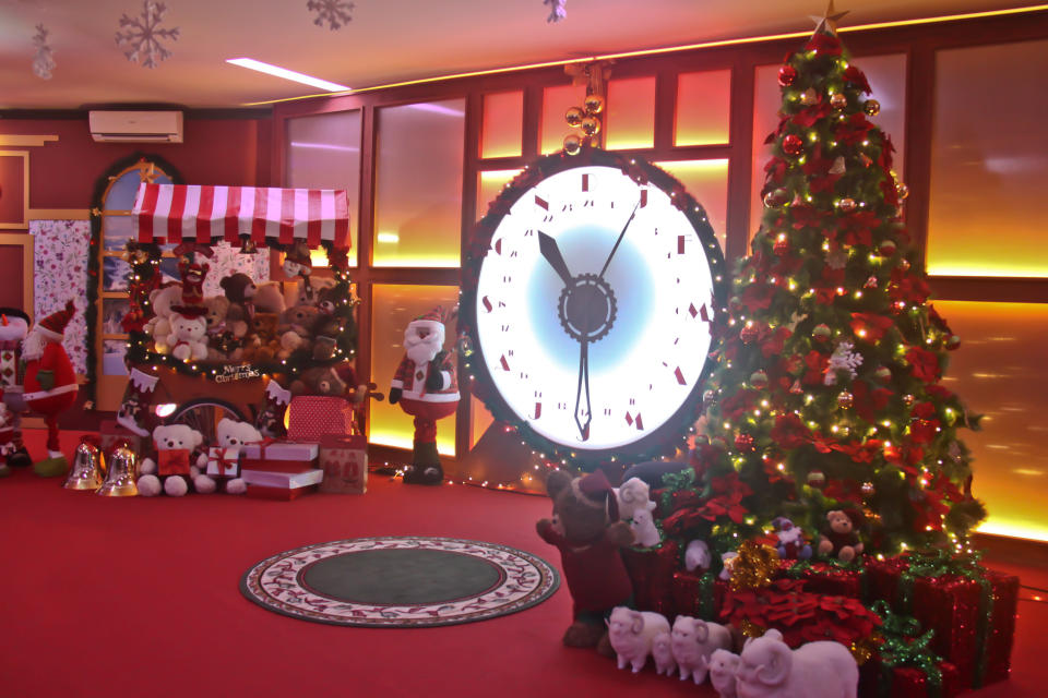 Santa's Workshop inside the Christmas Village in the Tropics at Singapore Flyer.