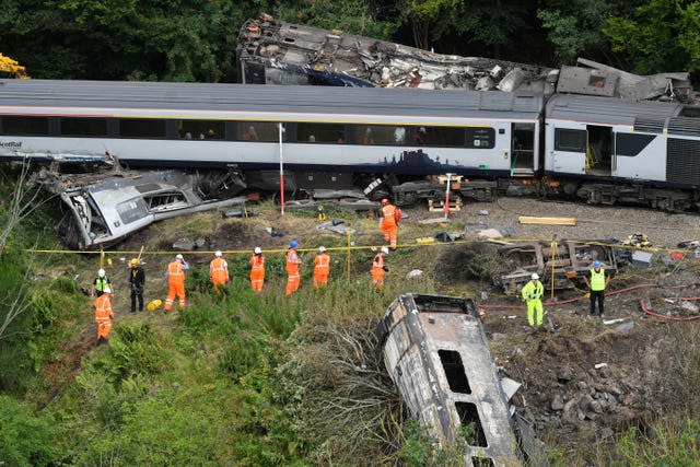 Train derailed at Stonehaven