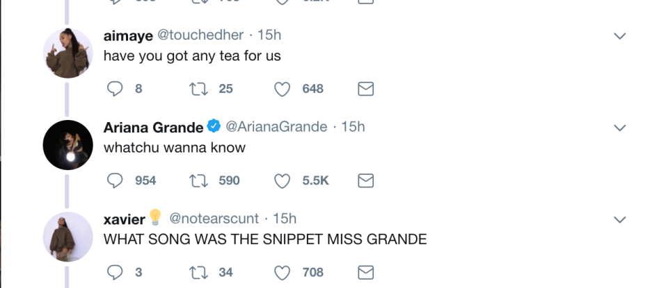 Photo credit: Twitter @ArianaGrande