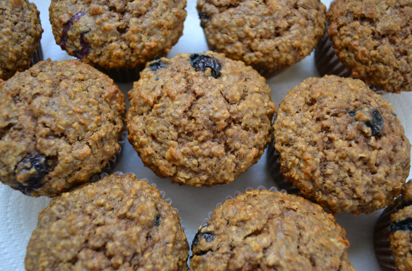 Blueberry, Oatmeal & Flax Muffins