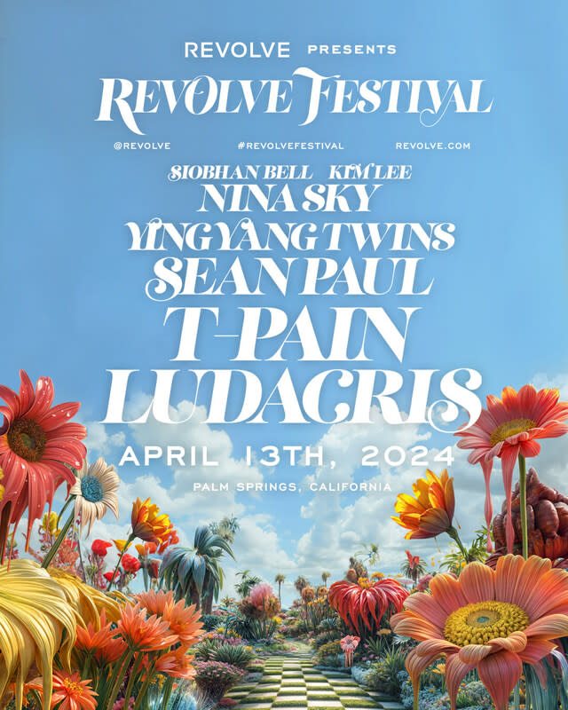 Revolve Festival Coachella Party Flyer 2024