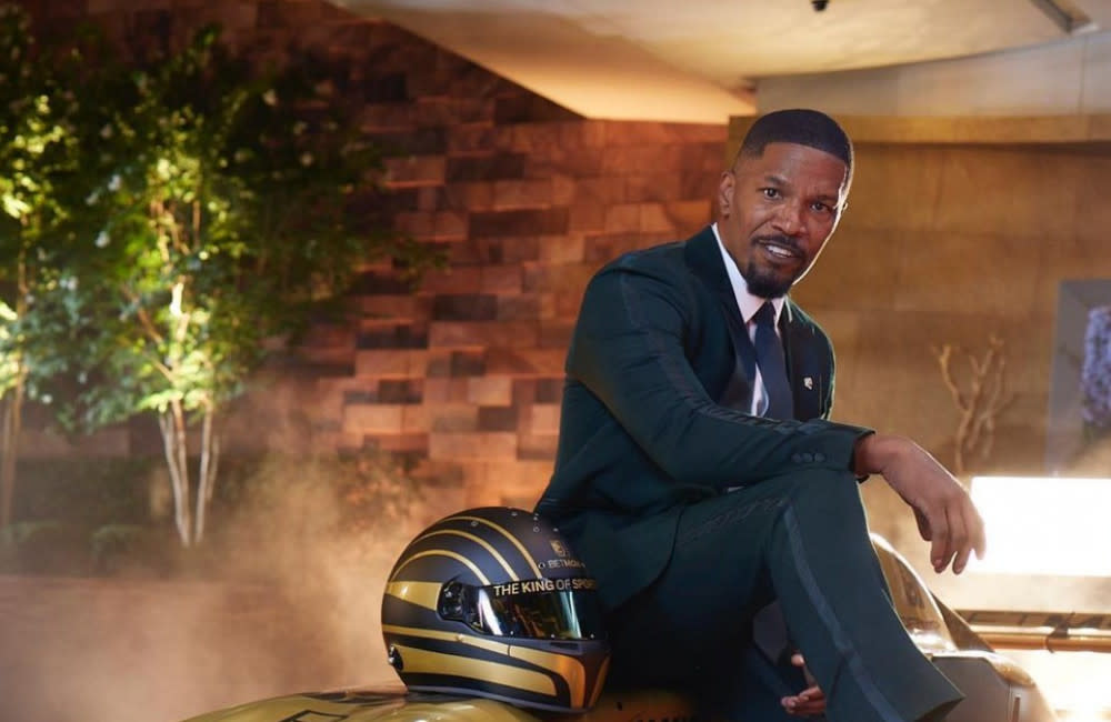Jamie Foxx Erik shared a picture of himself in an ad for BET MGM credit:Bang Showbiz