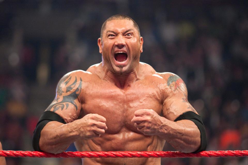 Dave Bautista in his pre-Hollywood WWE days circa 2009.
