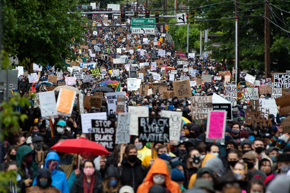 Image: Black Lives Matter protest Seattle (Noah Riffe / Anadolu Agency via Getty Images file)