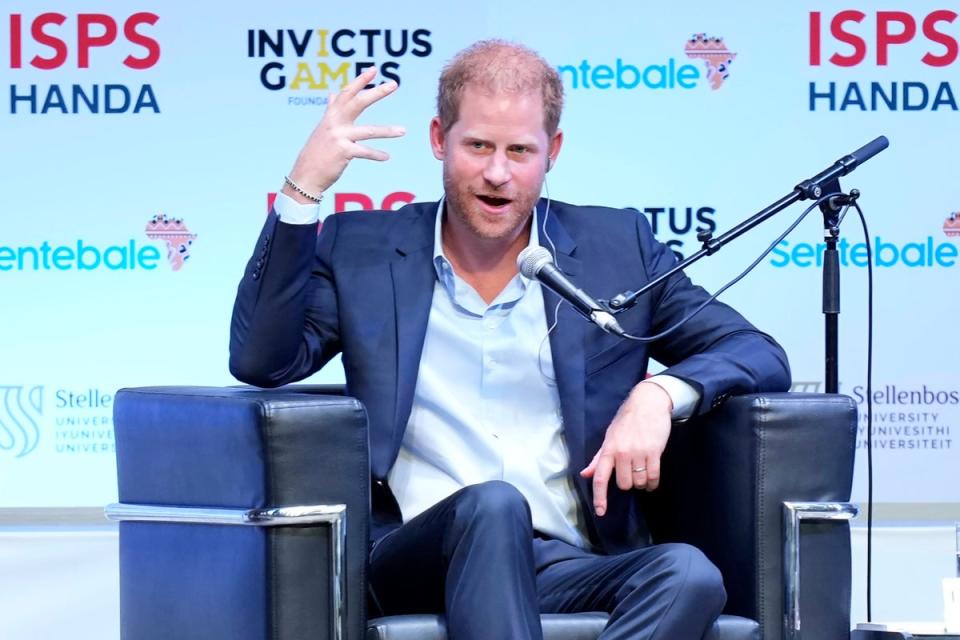 Prince Harry’s new Netflix series Heart of Invictus was released on Wednesday morning (AP)