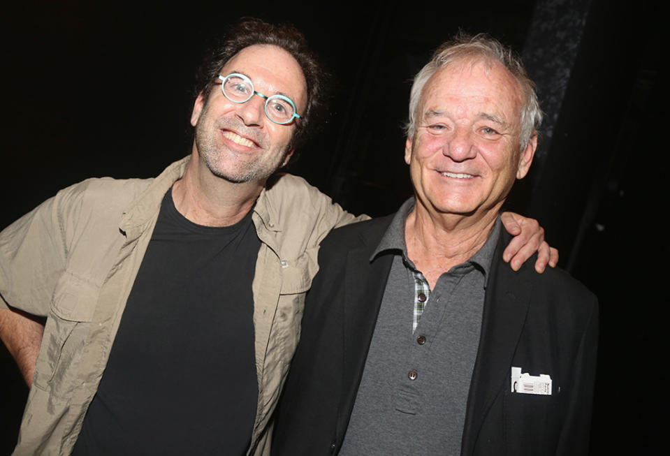 Original screenwriter/book writer Danny Rubin and Bill Murray pose backstage. (Photo: Bruce Glikas/Bruce Glikas/FilmMagic)