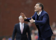 <p>Britain Football Soccer – Stoke City v West Ham United – Premier League – bet365 Stadium – 29/4/17 West Ham United manager Slaven Bilic Action Images via Reuters / Carl Recine Livepic EDITORIAL USE ONLY. No use with unauthorized audio, video, data, fixture lists, club/league logos or “live” services. Online in-match use limited to 45 images, no video emulation. No use in betting, games or single club/league/player publications. Please contact your account representative for further details. </p>