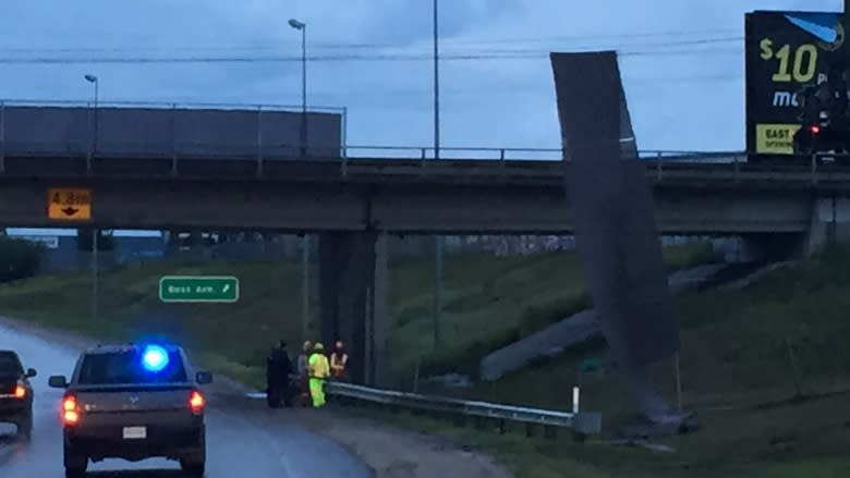 Fierce winds cause damage in rain drenched Saskatchewan