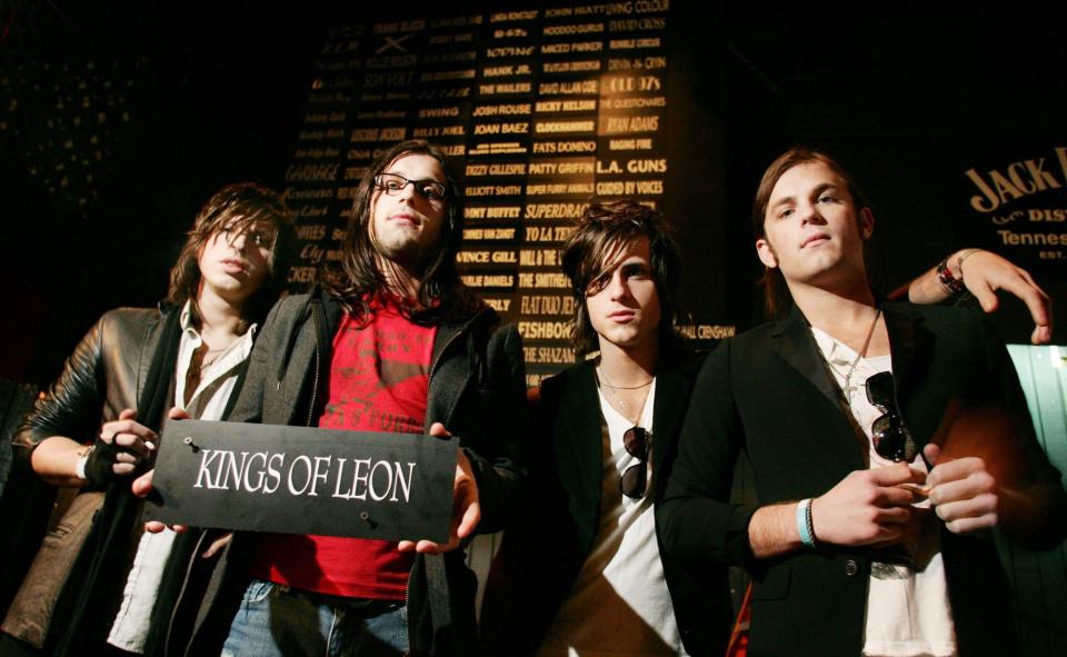 Matthew, Nathan, Jared and Caleb Followill of the band Kings of Leon are having their name added to the Exit/In's Wall of Fame Dec. 15, 2005.