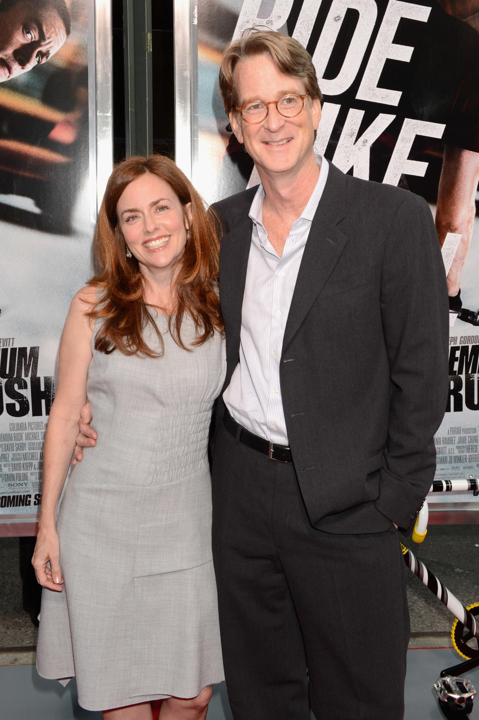 David Koepp and Melissa Thomas at the New York City premiere of "Premium Rush" on August 22, 2012.