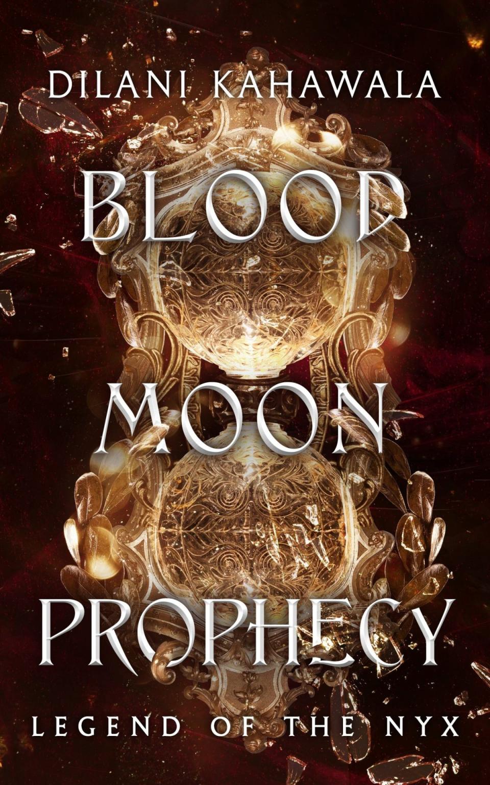 The cover for the Blood Moon Prophecy shows an intricate hour glass