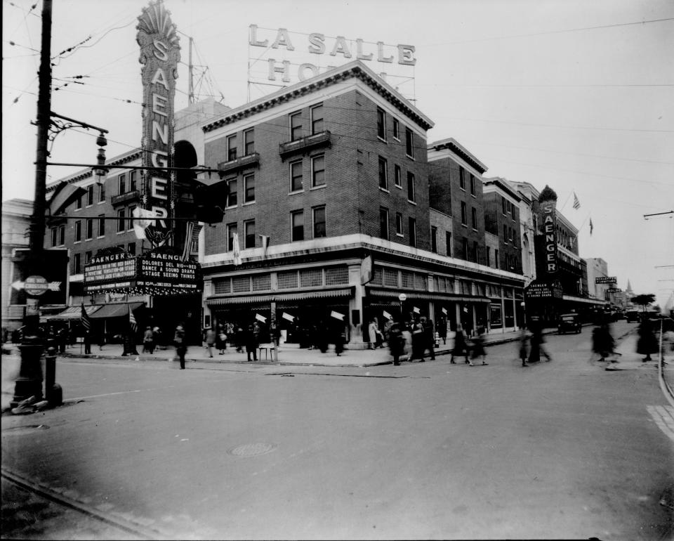 This circa 1930 photo provided by ACE Theatrical Group LLC shows the exterior of the Saenger Theater in New Orleans. (AP Photo/ACE Theatrical Group LLC)