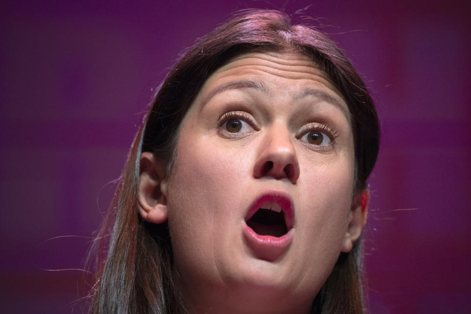 Labour leadership candidate Lisa Nandy during the Labour leadership hustings at the SEC centre, Glasgow. (Photo by Jane Barlow/PA Images via Getty Images)