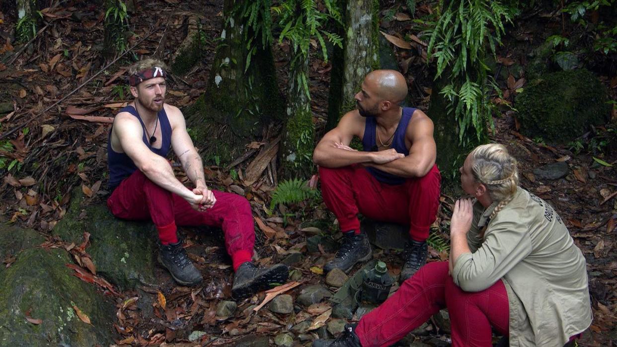 sam thompson, marvin humes and josie gibson on i'm a celebrity