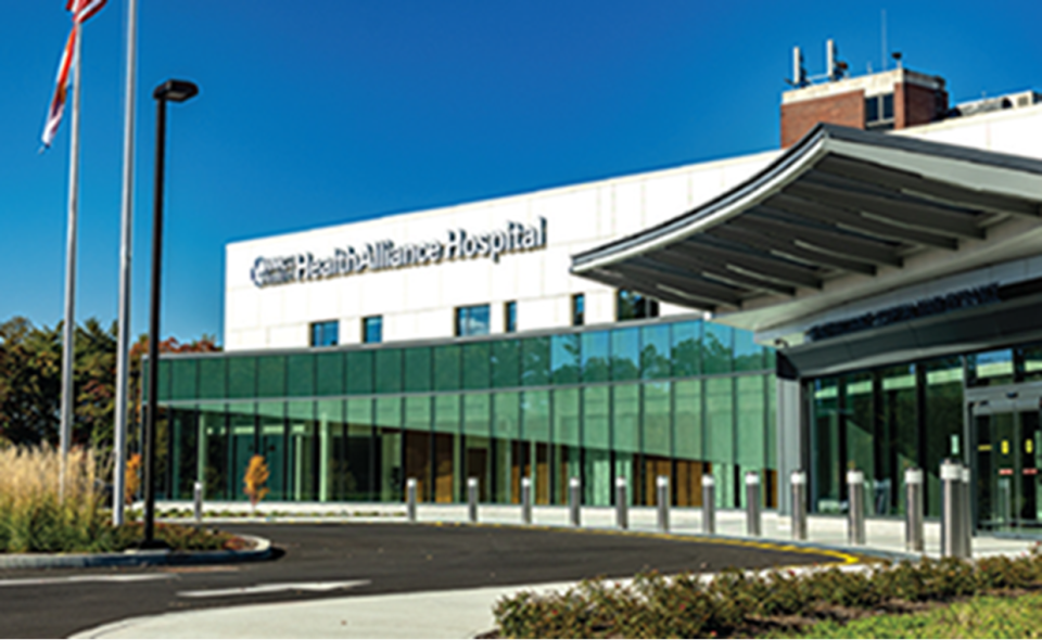 Shown is HealthAlliance Hospital in Kingston following its overhaul project that included a new two-story 79,000-square-foot structure and a full renovation of the existing 48,000-square-foot hospital.