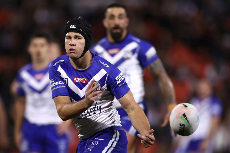 Matt Burton, pictured here in action for the Canterbury Bulldogs.