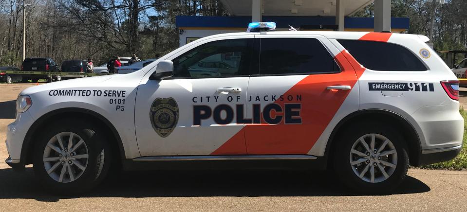 A Jackson, Miss., police cruiser is shown in this 2020 file photo.