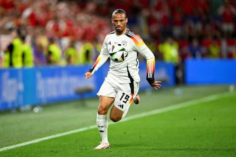 Germany winger <a class="link " href="https://sports.yahoo.com/soccer/players/3900773/" data-i13n="sec:content-canvas;subsec:anchor_text;elm:context_link" data-ylk="slk:Leroy Sane;sec:content-canvas;subsec:anchor_text;elm:context_link;itc:0">Leroy Sane</a> started for the first time in 2024 against Denmark on Saturday (INA FASSBENDER)