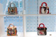 FILE PHOTO: Lady Art Bags are pictured in the newly opened Dior boutique in Geneva