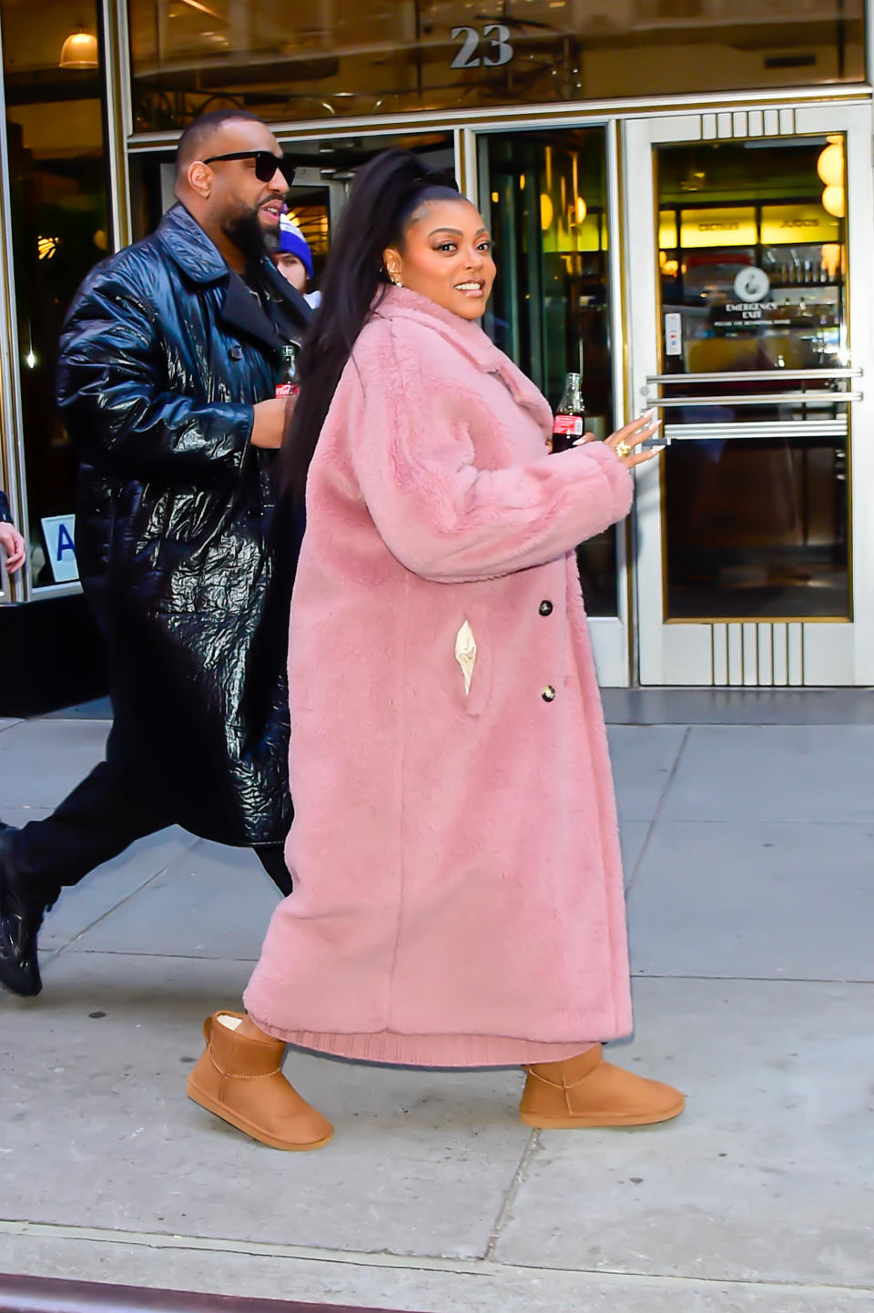 NEW YORK, NEW YORK - DECEMBER 12: Taraji P. Henson is seen on December 12, 2023 in New York City. (Photo by Raymond Hall/GC Images)