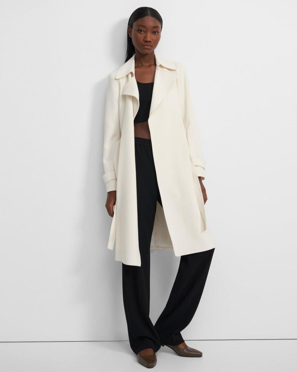 15) Oaklane Trench Coat in Crepe