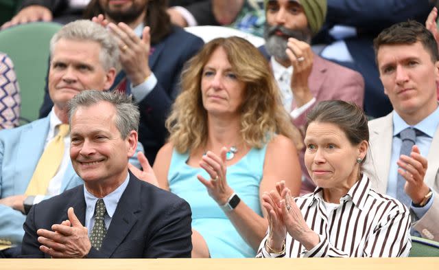 <p>Karwai Tang/WireImage</p> Daniel Chatto and Lady Sarah Chatto attend day nine of Wimbledon at the All England Lawn Tennis and Croquet Club on July 11, 2023.