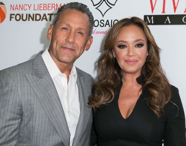 Actors Angelo Pagán and Leah Remini, pictured in 2015, have called it quits as a couple.