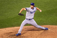 KANSAS CITY, MO - JULY 10: National League All-Star Clayton Kershaw #22 of the Los Angeles Dodgers pitches in the fifth inning during the 83rd MLB All-Star Game at Kauffman Stadium on July 10, 2012 in Kansas City, Missouri. (Photo by Dilip Vishwanat/Getty Images)