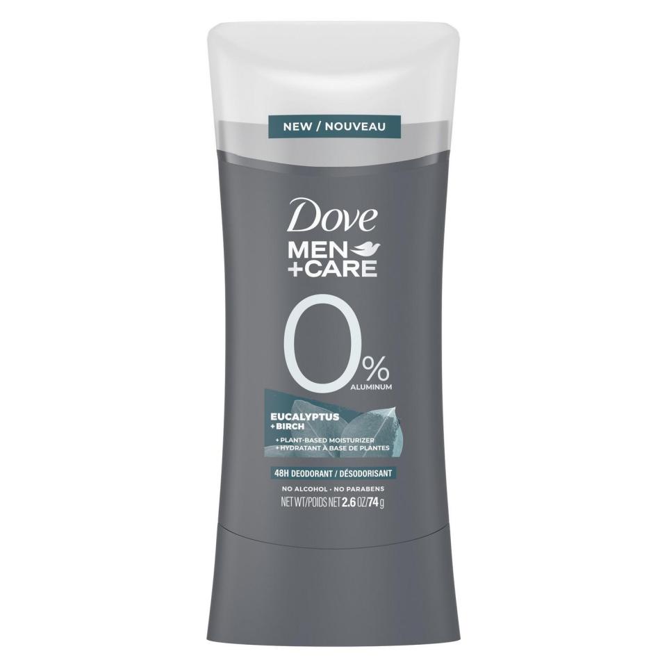 Dove Men+Care 0% Aluminum Deodorant; aluminum-free deodorant for men