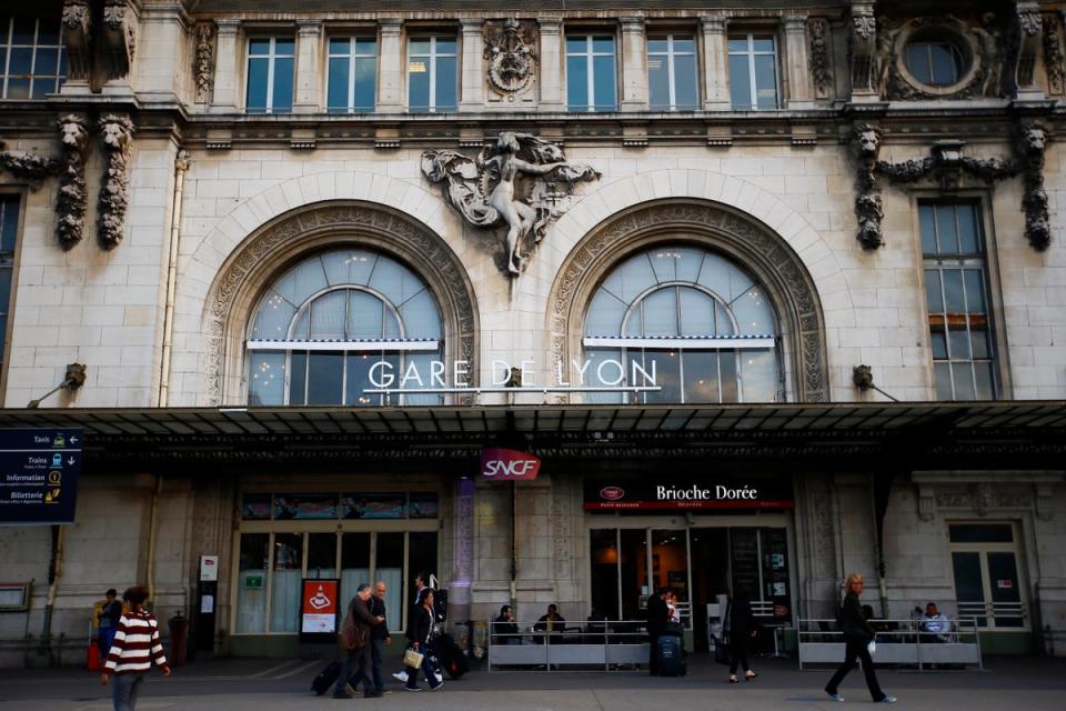 A general view outside of the Gare de Lyon railway station in Paris, France (AP)
