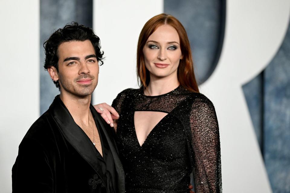 joe jonas and sophie turner at the 2023 vanity fair oscar party