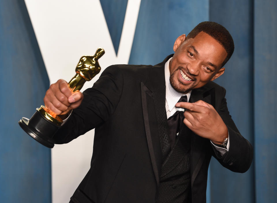 Will Smith attending the Vanity Fair Oscar Party 2022, Wallis Annenberg Center for the Performing Arts, Los Angeles. Credit: Doug Peters/EMPICS