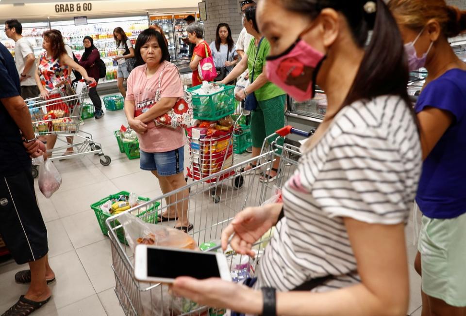 Datuk Seri Ismail Sabri Yaakob said that supermarkets must follow all the standard operating procedures (SOP) under the recovery movement control order (RMCO). — Reuters pic