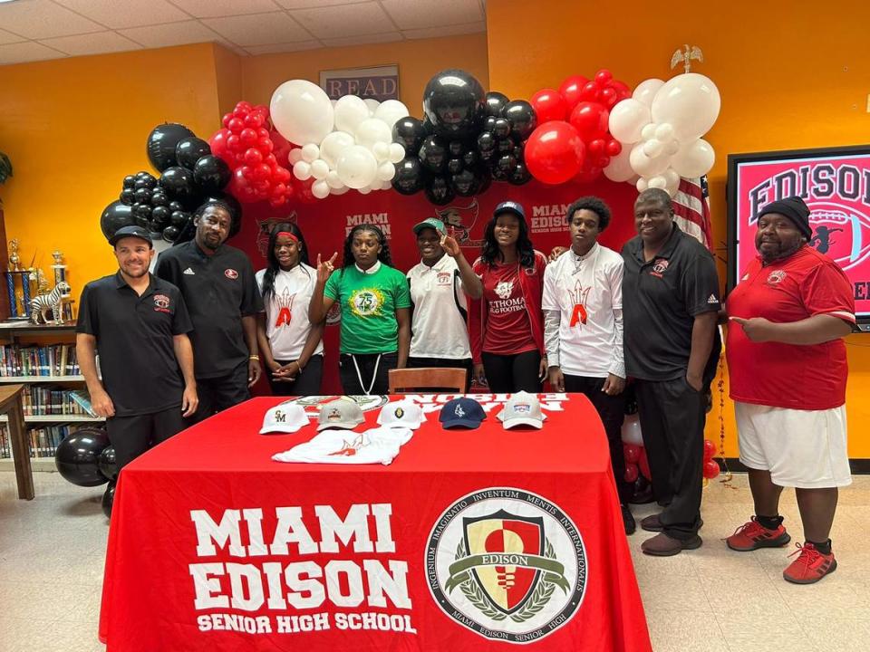 College signing day at Miami Edison.