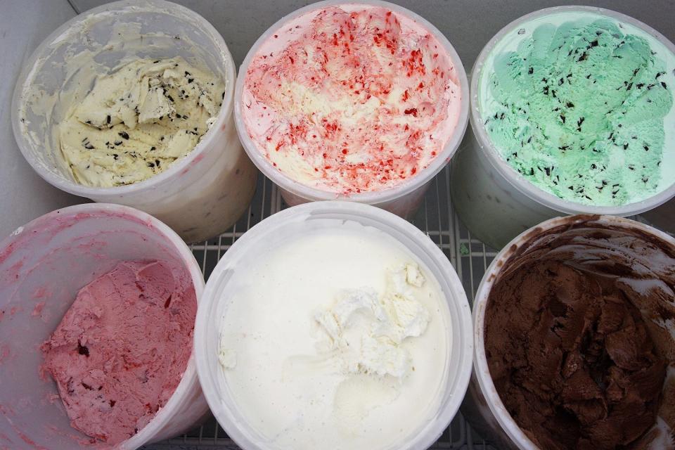 Some of the homemade ice cream at Zoghby's Blueberry Mountain in Middletown. [Times Herald-Record File Photo]