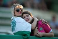 <p>Fans pay tribute to the players of Brazilian team Chapecoense Real who were killed in a plane accident in the Colombian mountains, at the club’s Arena Conda stadium in Chapeco, in the southern Brazilian state of Santa Catarina, on November 29, 2016. </p>