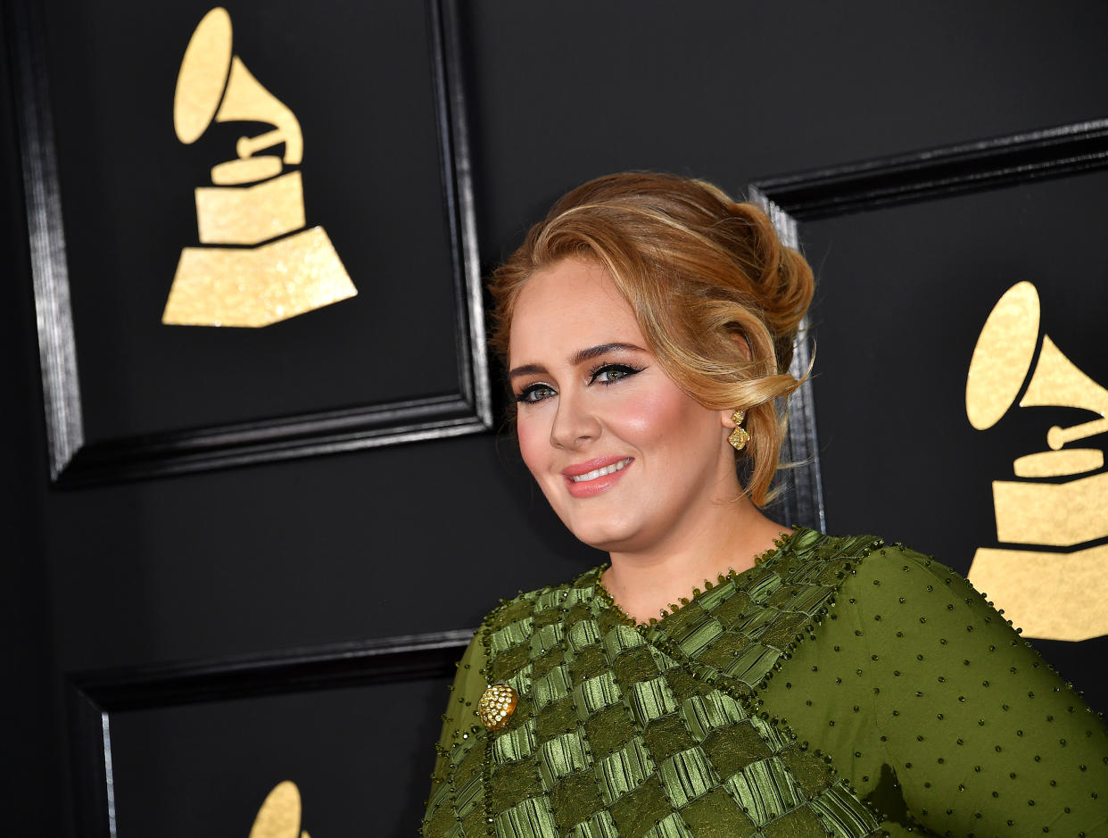 LOS ANGELES - FEBRUARY 12: Adele arrives at the 59th Annual Grammy Awards at Staples Center on February 12, 2017 in Los Angeles, California. (Photo by Scott Kirkland/PictureGroup) *** Please Use Credit from Credit Field ***
