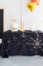 <p>Give your everyday tablecloth a rest and go for this cobweb-patterned design for a festive look.</p><p><em><a href="http://thehousethatlarsbuilt.com/2016/10/diy-spider-web-tablecloth.html/" rel="nofollow noopener" target="_blank" data-ylk="slk:Get the tutorial at The House That Lars Built »;elm:context_link;itc:0;sec:content-canvas" class="link ">Get the tutorial at The House That Lars Built »</a></em></p>